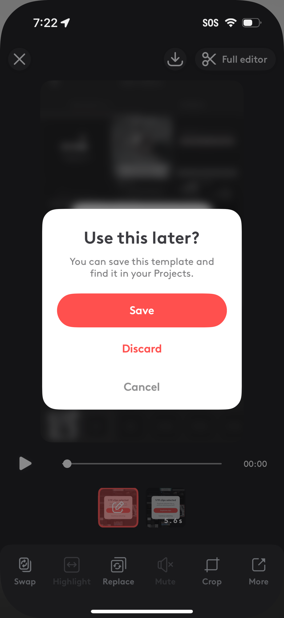 videoleap modal screenshot
